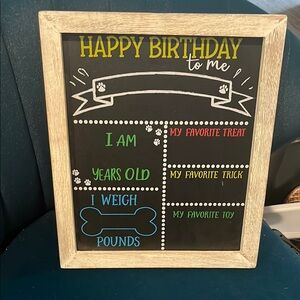 Happy Birthday Chalkboard Sign
